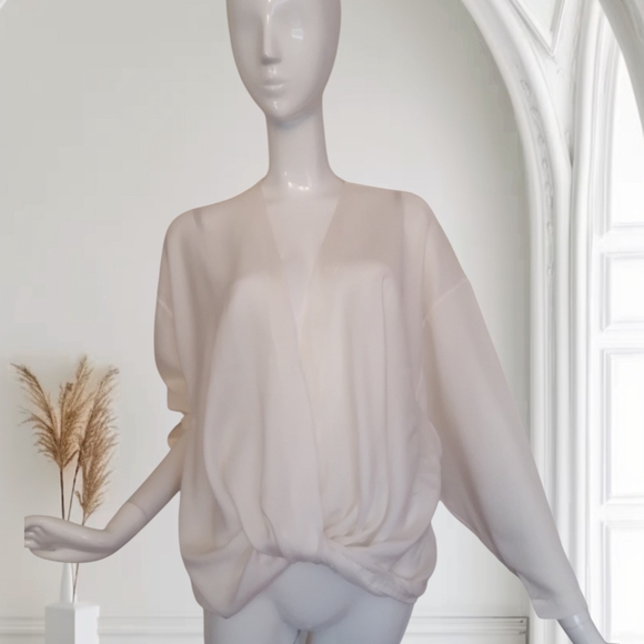 IRO Off-White Knot-Front Blouse - Picture 2 of 8